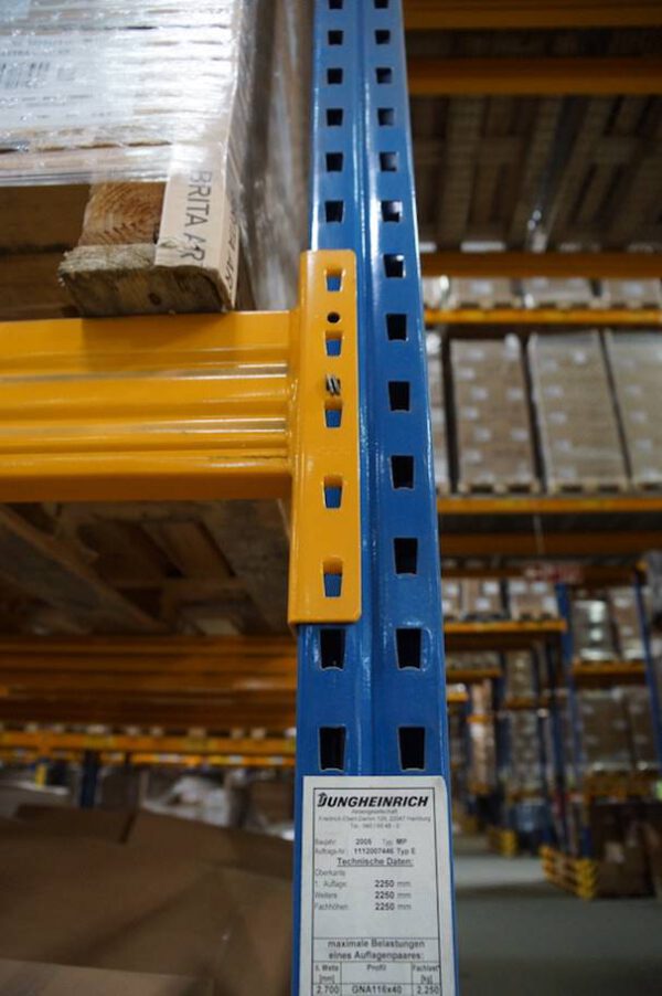 Palettenregal, Jungheinrich MP, ca. 4.000 Stellplätze, ca. 7 bis 8m hoch, 750kg / Palette – gebraucht - : – Bild 4