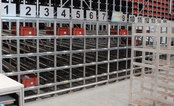 ATL, bzw. AKL (autom. Tablarlager, bzw. Kleinteilelager) ca. 24.000 Kistenstellplätze 600x 400x 220mm, 30kg Fachlast – gebraucht - : – Bild 3