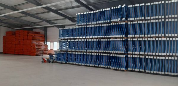 Palettenregal, Stow, max. 5.529 Palettenstellplätze, Rahmenhöhen ca. 8,25m, 1.000kg pro Palette – gebraucht - : lagertechnik