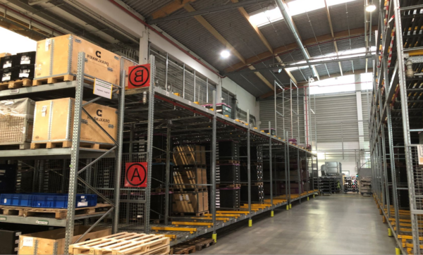 Palettendurchlaufregal, Bito für Gitterboxen oder Europaletten, max. 1.092 Stellplätze, max 600kg, – gebraucht – : – Bild 7