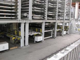 Neuhäuser Blechlager für Bleche 3m x 1,50m, 136 Kassettenfächer – gebraucht - : lagertechnik
