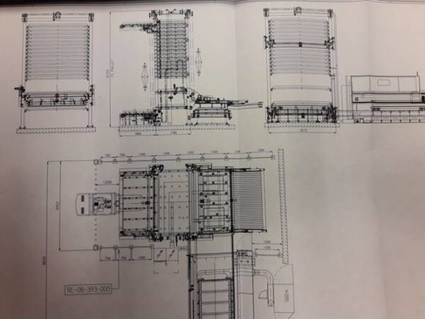 Blechlagerturm für Bleche 3mx1,50m, 15 Kassetten, 720kg/ Kassette, Magazin zur Beschickung einer Lasermaschine – gebraucht - : – Bild 4