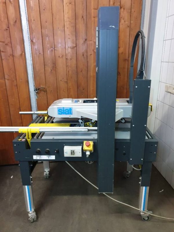 halbautom. Kartonverschließer, Siat SR46, klebt oben und unten – gebraucht - : lagertechnik