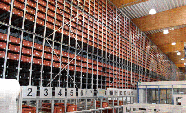 ATL, bzw. AKL (autom. Tablarlager, bzw. Kleinteilelager) ca. 24.000 Kistenstellplätze 600x 400x 220mm, 30kg Fachlast – gebraucht - : – Bild 4