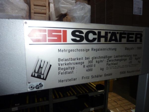 Fachbodenregalanlage, SSI Schäfer R4000, 400kg Fachlast mit verbautem Durchlaufregal / Bereitstellregal und Aufzug!! – gebraucht - : – Bild 4