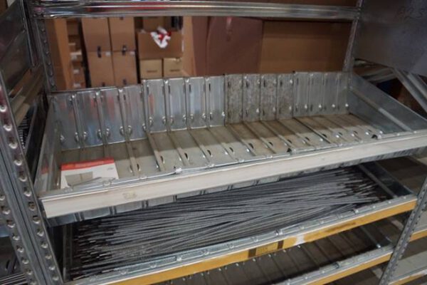 Fachbodenregale, Regatix bzw. METALSISTEM, Super 1-2-3, Regaltiefe ca. 50cm, Feldlänge 1,20m, gesamt ca. 1.000 Felder – gebraucht - : – Bild 4