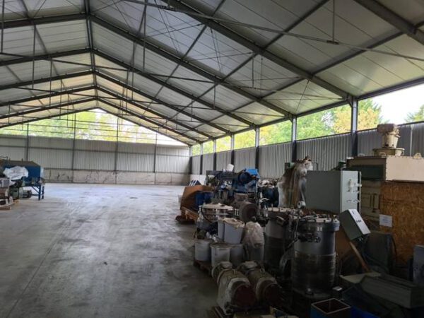 Stahlhalle, verzinkt 80 x 25 - gebraucht - : lagertechnik