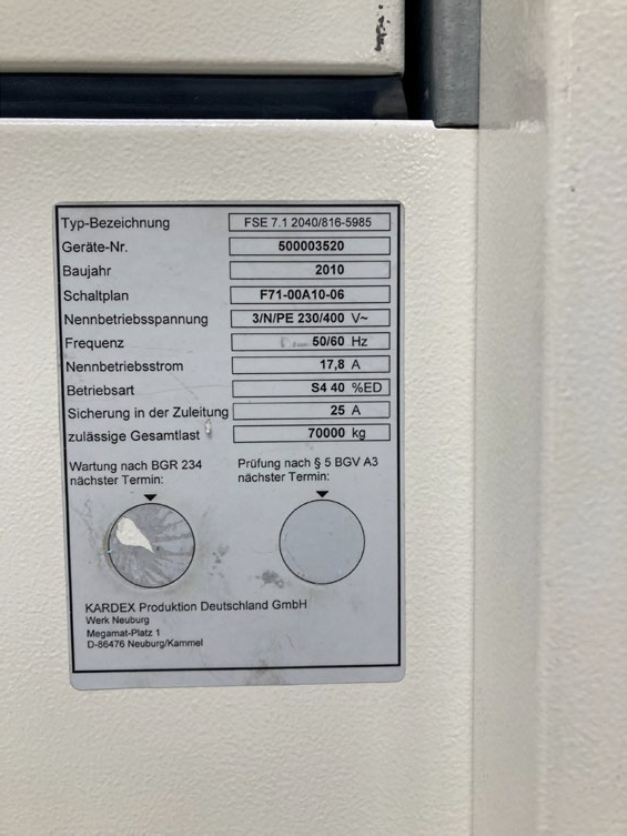 Liftsystem, Megamat, Tablargröße: 2,24 x 0,61m, Höhe ca. 4,26m, 360kg / Tablar – gebraucht - : lagertechnik Liftsystem, Megamat, Tablargröße: 2,24 x 0,61m, Höhe ca. 4,26m, 360kg / Tablar – gebraucht - : – Bild 2