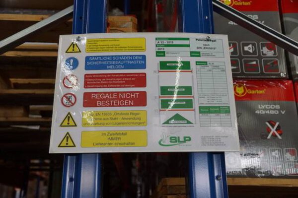 Palettenregal, SLP, bis zu 2.145 Stellplätze, 800kg / Palette, 5,20 – 5,50m hoch – gebraucht - : – Bild 4