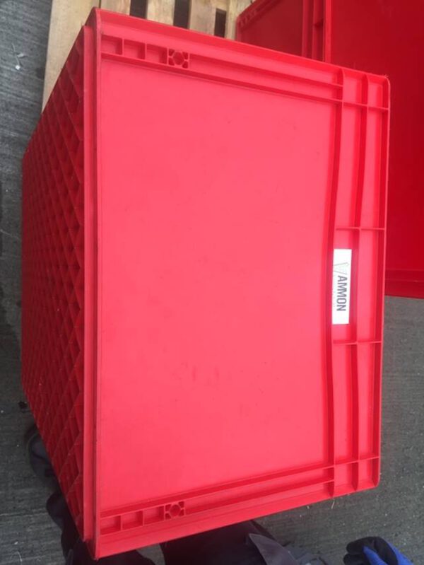 ca. 600 Stk. Stapelbehälter, Eurobehälter geschlossen, EG 86/42, rot – gebraucht - : – Bild 4