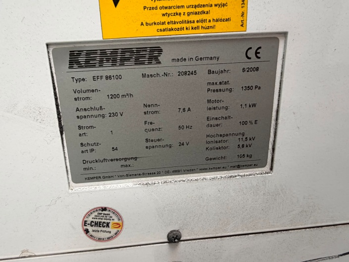 Schweißrauchabsaugung / Kemper – gebraucht - : lagertechnik Schweißrauchabsaugung / Kemper – gebraucht - : – Bild 4