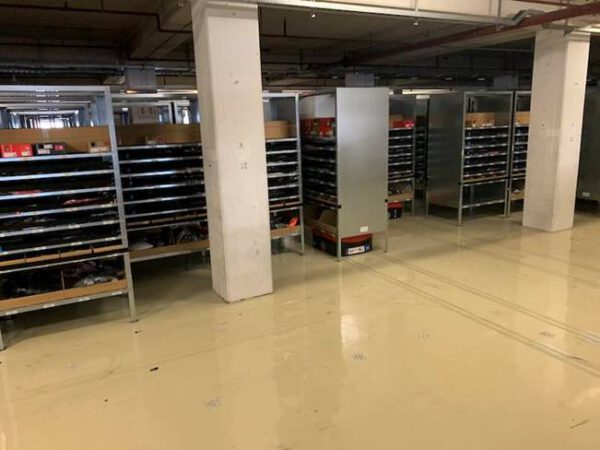 800 St. TRANSPORTIERBARE, EINZELNE Fachbodenregale, Apfel, Böden ca. 89cm x 1,28m, 7 Böden pro Feld – gebraucht - : – Bild 4