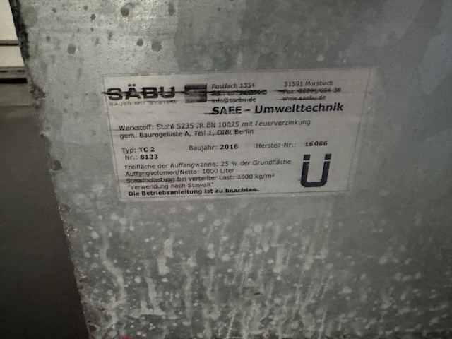 Gefahrstoffwanne, Säbu, 1000L – gebraucht - : lagertechnik Gefahrstoffwanne, Säbu, 1000L – gebraucht - : – Bild 4