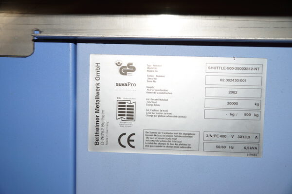 3x Liftsysteme, Kardex, Höhe ca. 5,50m, 300kg / Tablar – gebraucht -: – Bild 4