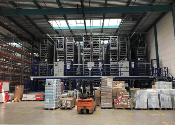 AKL mit 21.088 Behälterplätzen, max. 30kg/Behälter, 4 Gassen, 350 Behälter / Std. - gebraucht - : lagertechnik