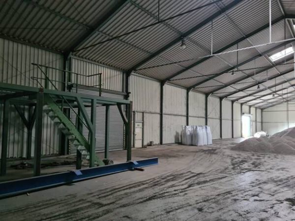 Stahlhalle, verzinkt 80 x 20m – gebraucht – : lagertechnik