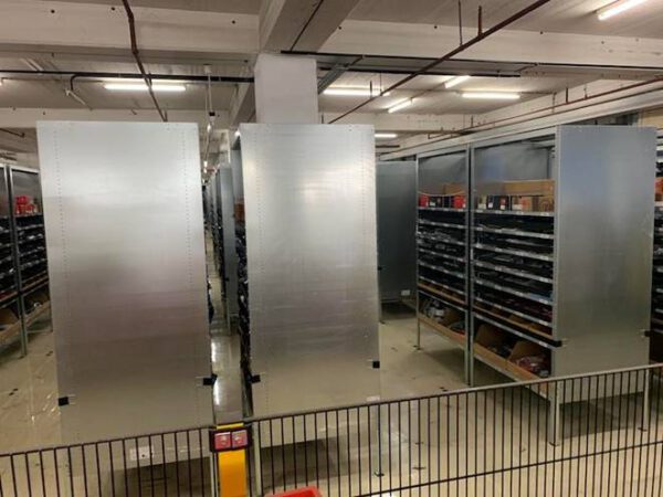 800 St. TRANSPORTIERBARE, EINZELNE Fachbodenregale, Apfel, Böden ca. 89cm x 1,28m, 7 Böden pro Feld – gebraucht - : – Bild 5