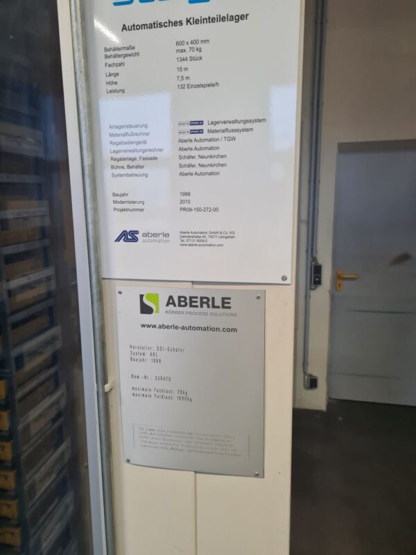 AKL (Automatisches Kleinteilelager) ca. 1.344 Stellplätze/ Kisten (1 Gasse), 70kg / Behälter - gebraucht - : – Bild 5