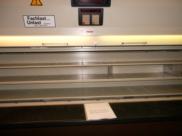 noch 3 von 4 Stück Lagerpaternoster, Kardex (Bellheimer), 4,51m hoch, 115 - 140kg pro Gondel – gebraucht -: – Bild 5