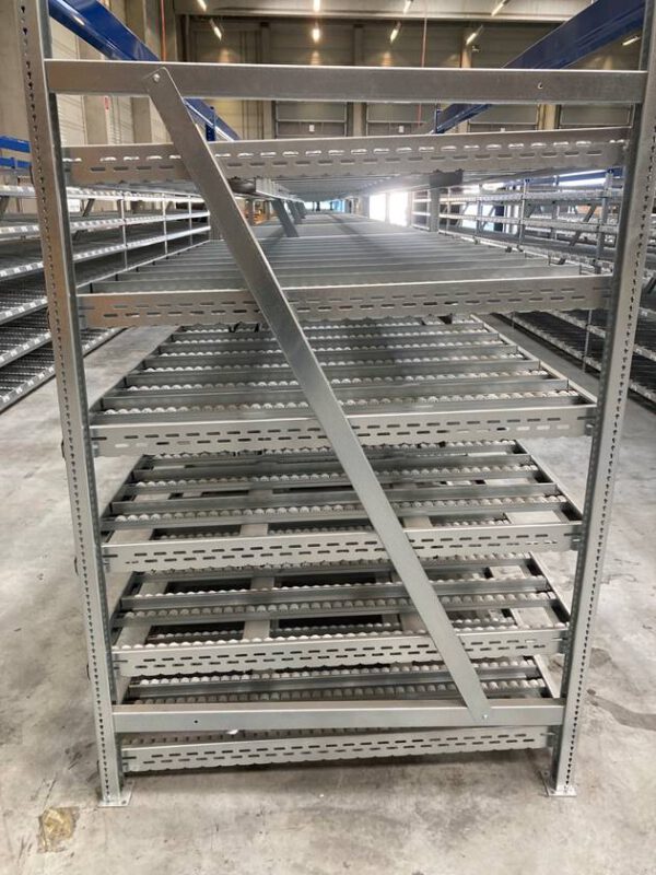 42 Felder Stückgut – Durchlaufregalanlage / Bereitstellregale für Kästen und Kartonagen – gebraucht – : – Bild 6