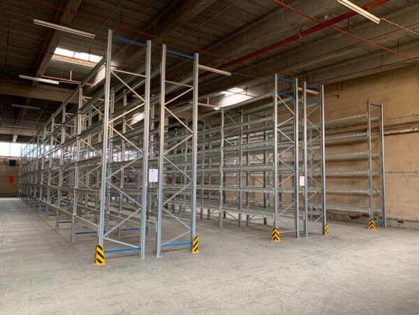 Palettenregal, Galler, ca. 2.800 Palettenstellplätze, Rahmenhöhe  ca. 4,50m, 1.000kg pro Palette – gebraucht - : lagertechnik
