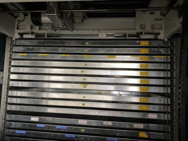Liftsysteme, Megamat, Höhe 5,70m, ca. 318kg / Tablar, Maße pro Tablar: ca. 1,60m x 0,8m – gebraucht -: – Bild 6