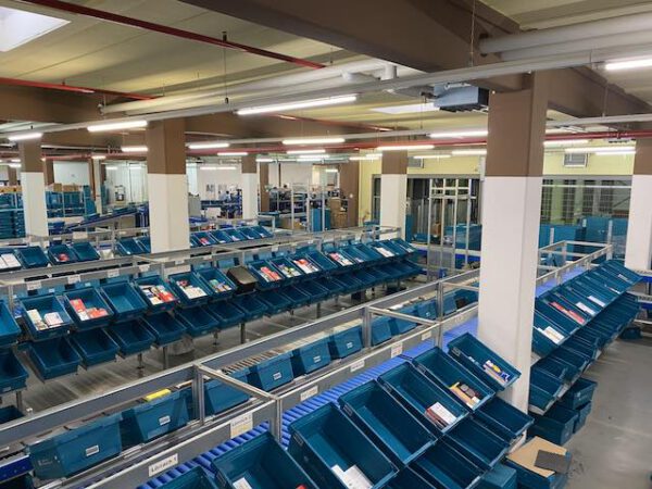 Kommissioniergestelle aus Aluprofilschienen mit nicht angetriebener Fördertechnik, ideal zum absortieren / kommissionieren aus Eurokisten - gebraucht - : – Bild 6