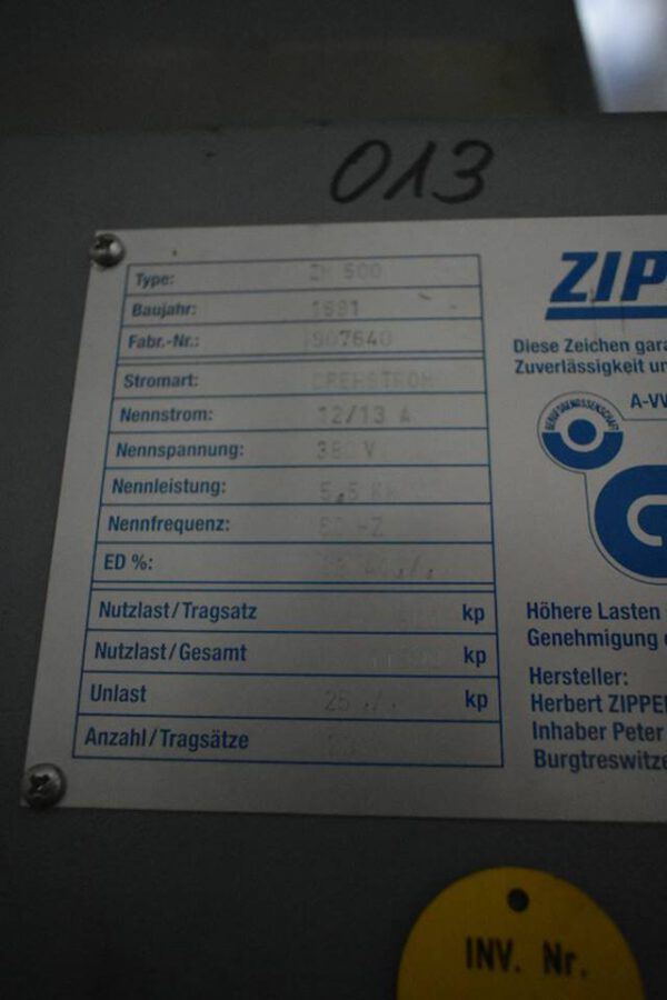 2 Stück Schwerlast - Lagerpaternoster, Zippel, ca. 7m hoch, 500kg pro Gondel – gebraucht -: – Bild 6