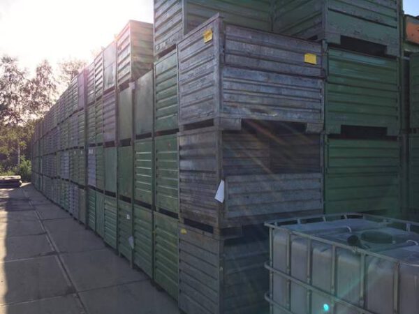 über 800 St. Metallbehälter bzw. Boxen (Typ: 1289, 866,853, 186, 1286) bzw. für Langgut, stapelbar - gebraucht- : lagertechnik