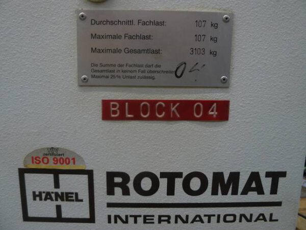 4 Stück Lagerpaternoster, Hänel, Höhe ca. 3,50m, Traglast 107kg / Gondel – gebraucht -: – Bild 6