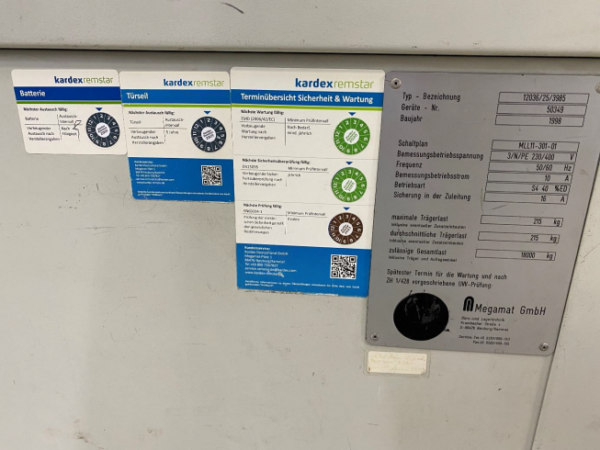 Liftsysteme, Megamat, Höhe 4m, ca. 215kg / Tablar, Maße pro Tablar: 2m x 0,612m – gebraucht -: – Bild 6