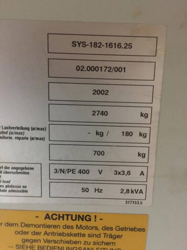 2 Stück Lagerpaternoster, Kardex (Bellheimer), 4,15m hoch, 180 bzw. 650kg pro Gondel – gebraucht -: – Bild 7