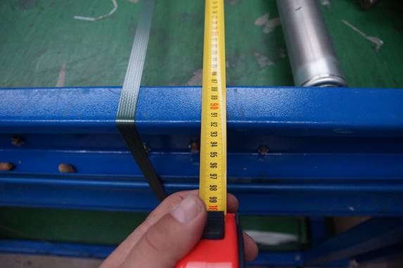 4 x angetriebene Gurtbänder, ca. 80cm breite Gurte – gebraucht - : lagertechnik
