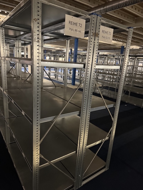 1.965 Felder Fachbodenregale, Nedcon, Fachböden 1,27m Breite, Tiefe 0,60m, Rahmenhöhe 2m - gebraucht - : lagertechnik 1.965 Felder Fachbodenregale, Nedcon, Fachböden 1,27m Breite, Tiefe 0,60m, Rahmenhöhe 2m - gebraucht - : – Bild 6
