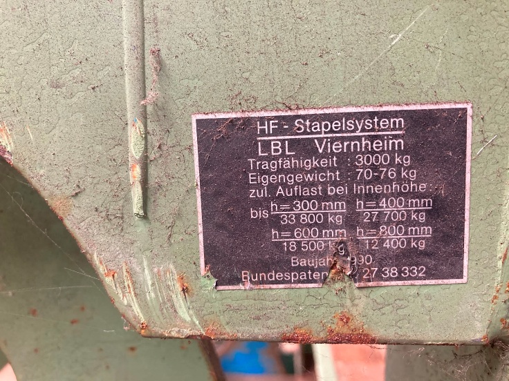 ca. 320 Stück, HF Stapelsystem, Stapeljoche – gebraucht - : lagertechnik ca. 320 Stück, HF Stapelsystem, Stapeljoche – gebraucht - : – Bild 6
