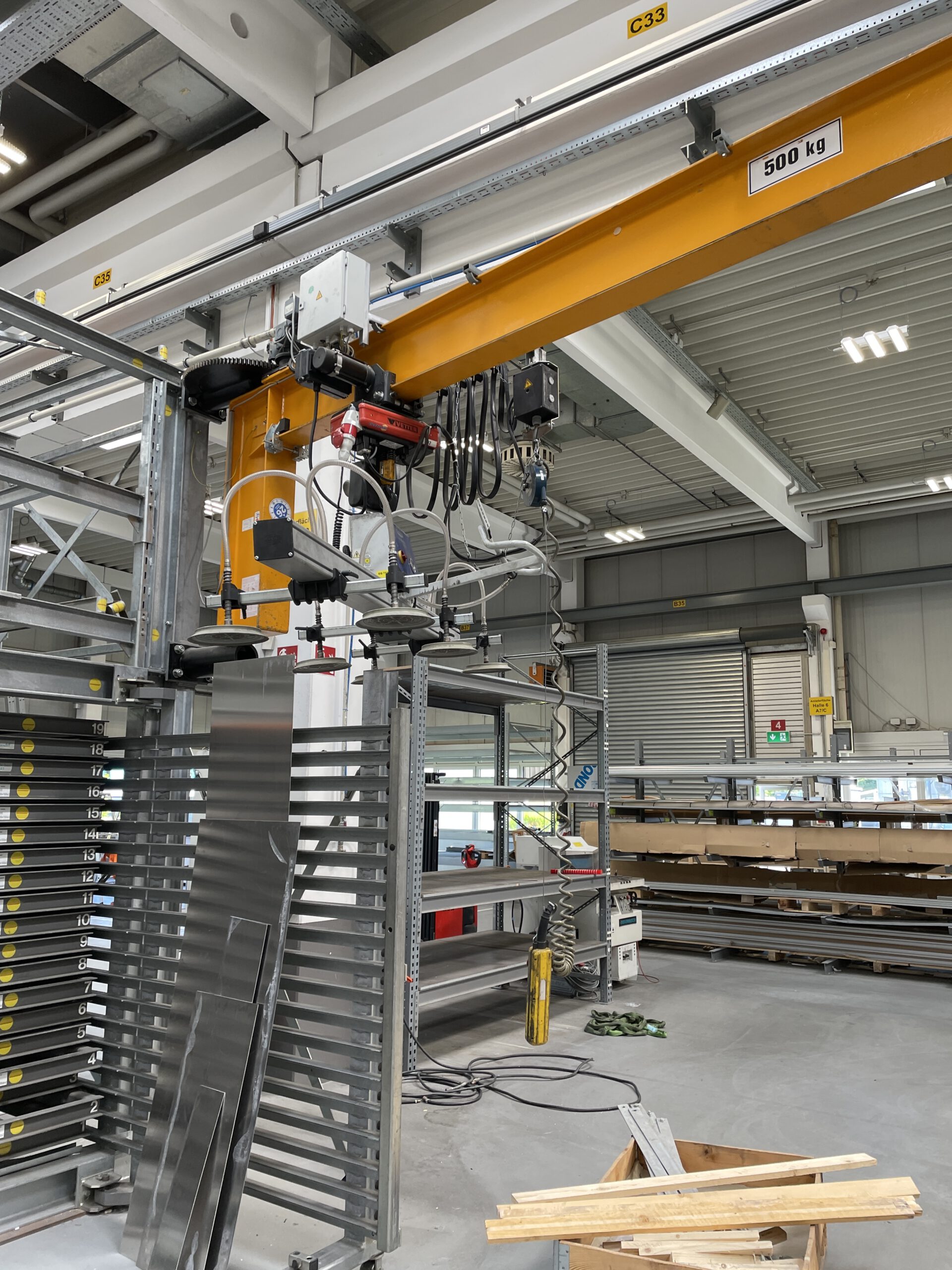 Storemaster Regal, Master Tower SL 19, Auszug doppelseitig mit Kran 6m – gebraucht - : lagertechnik Storemaster Regal, Master Tower SL 19, Auszug doppelseitig mit Kran 6m – gebraucht - : – Bild 6