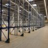 2.000 Stellplätze Schwerlastpalettenregal, Thyssen bzw. Meta, 7,50m – 8,20m hoch, 1 To/Palette – gebraucht – :