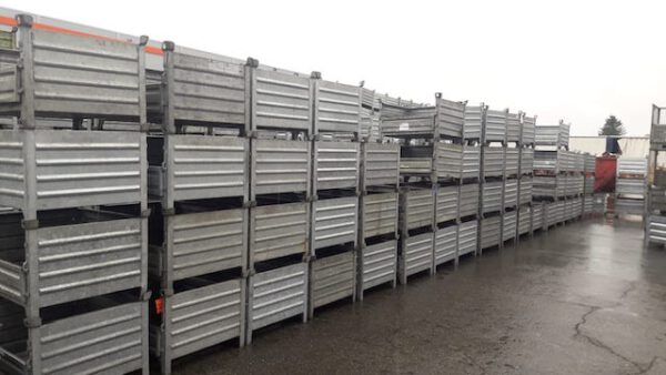 100 Stück Stapeltransportbehälter, Großbehälter, SSI Schäfer, Metall verzinkt - gebraucht - : – Bild 10