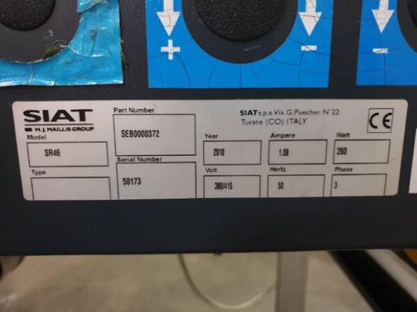 halbautom. Kartonverschließer, Siat SR46, klebt oben und unten – gebraucht - : lagertechnik