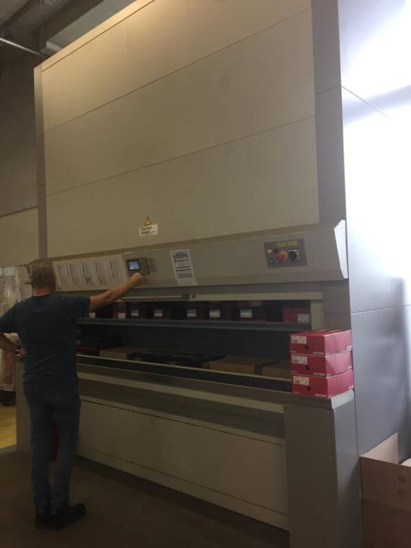 2 Stück Lagerpaternoster, Kardex (Bellheimer), 4,15m hoch, 180 bzw. 650kg pro Gondel – gebraucht -: – Bild 8