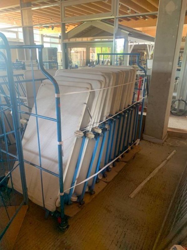 Paket 11 Stück Corletten und 55 Stück Rollwagen – gebraucht – : lagertechnik