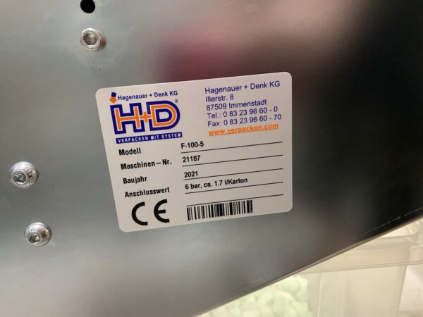 Kartonverschließmaschine, bzw. kleine Linie zum Kartonverschließen, H+D,  – wie NEU - : – Bild 7