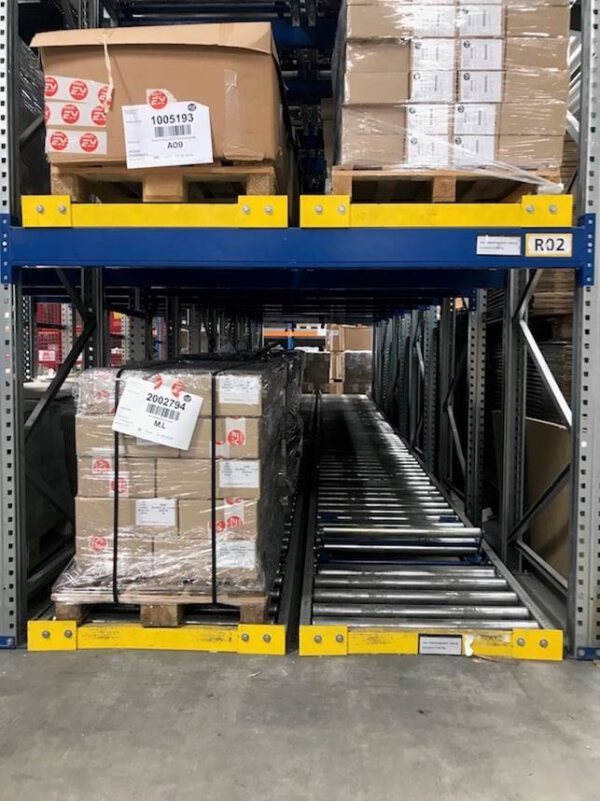 Paletten – Durchlaufregal für 120 Europaletten, 1.000kg / Palette – gebraucht -: – Bild 7