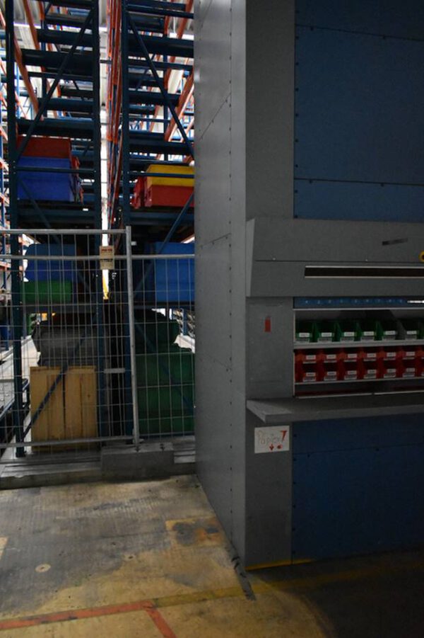 2 Stück Schwerlast - Lagerpaternoster, Zippel, ca. 7m hoch, 500kg pro Gondel – gebraucht -: lagertechnik