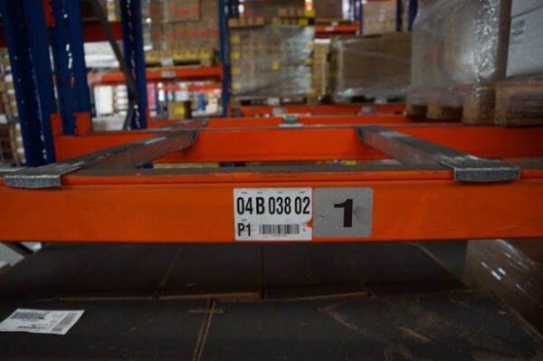 Palettenregal mit Quereinlagerung, SLP, bis zu 4.300 Stellplätze, 1.000kg / Palette, 7,50m hoch, mit Tiefenstegen– gebraucht - : – Bild 7