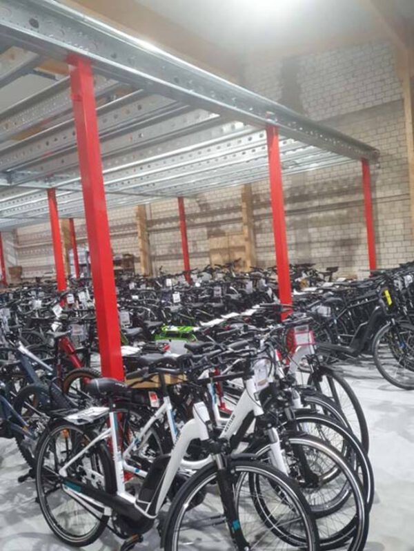 Systembau-Lagerbühne, ca. 350m2 mit Spanplatten, 500kg/m2 – gebraucht - : – Bild 8