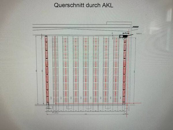 AKL / KTL (Automatisches Kleinteilelager) mit 90.000 Kisten (600x400x 220mm bzw. 320mm) inkl. Kisten - gebraucht - : lagertechnik