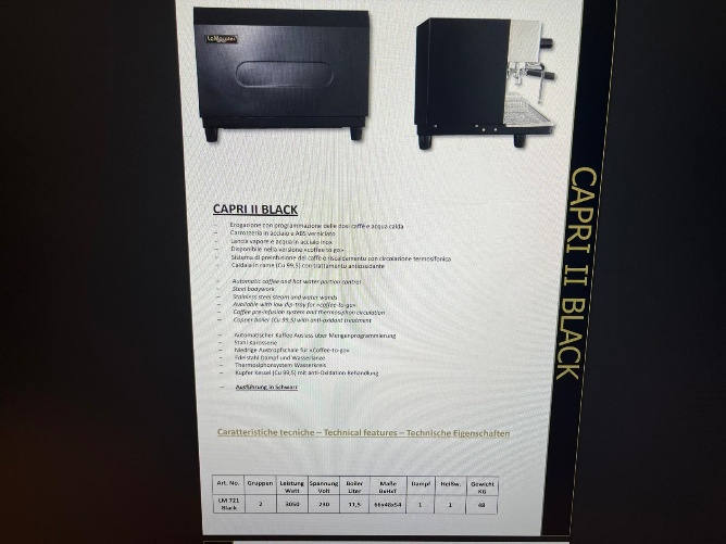 9 Stück professionelle Espresso Kaffeemaschinen, LaMacatec, Capri II Black – Neu - : lagertechnik 9 Stück professionelle Espresso Kaffeemaschinen, LaMacatec, Capri II Black – Neu - : – Bild 8