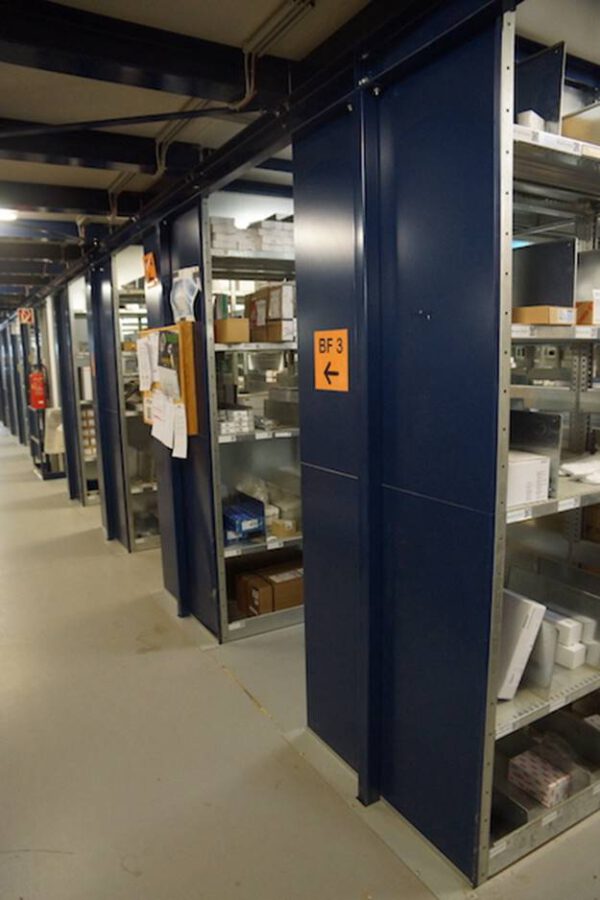 Fachbodenregale, ca. 720 Felder, ca. 2,70m hoch (Höhen bis ca. 5,50m möglich), 150kg / Boden – gebraucht - : – Bild 33