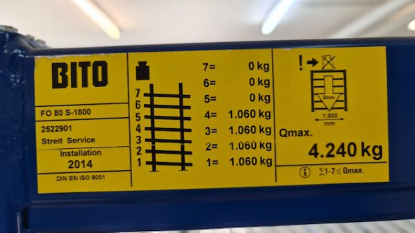 21 Felder Stückgut – Durchlaufregalanlage / Bereitstellregale für Kästen und Kartonagen – gebraucht – : – Bild 8